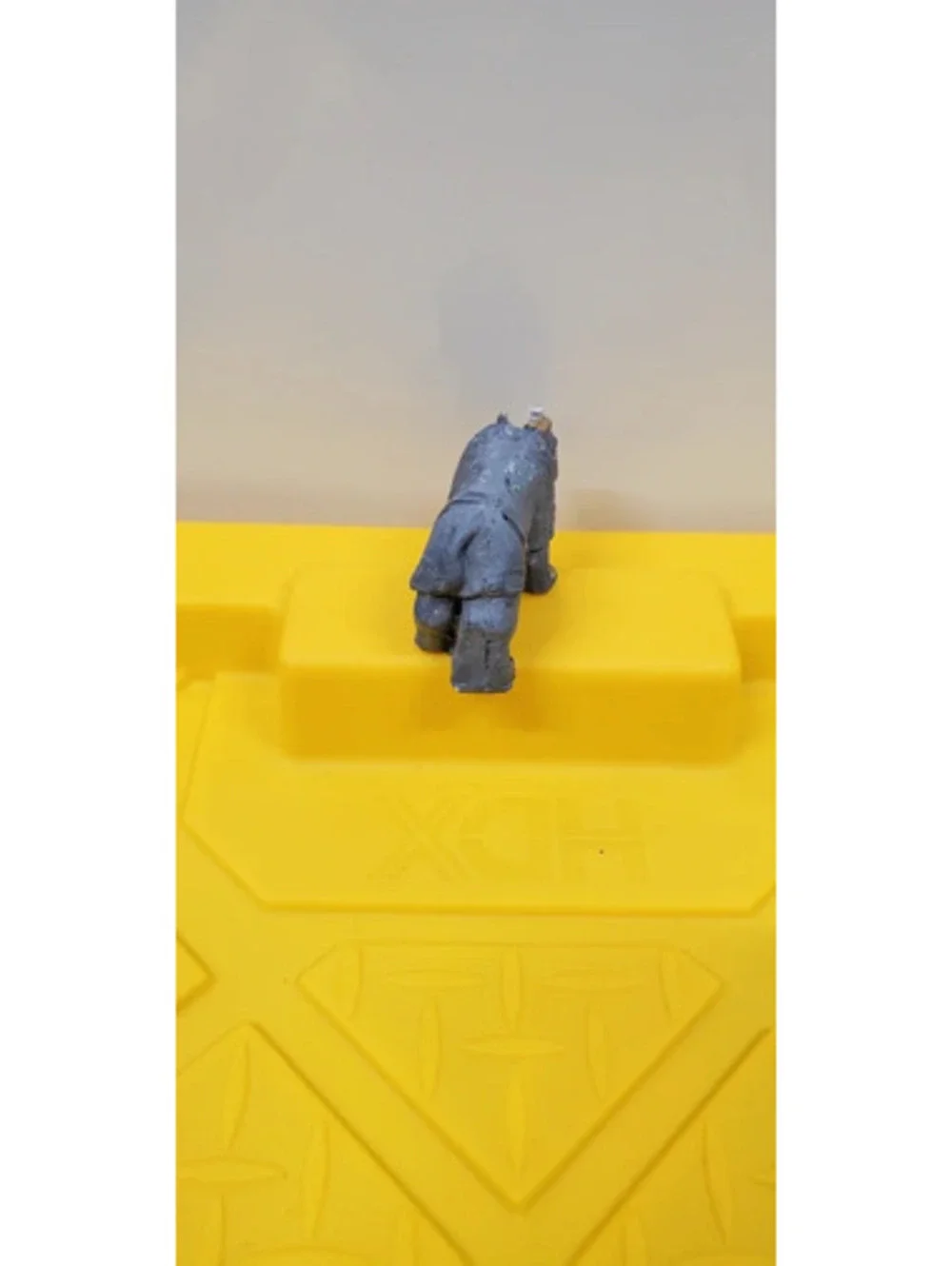 Vintage Gray Rhinoceros Animal Figurine Toy Figure Wildlife Collectible